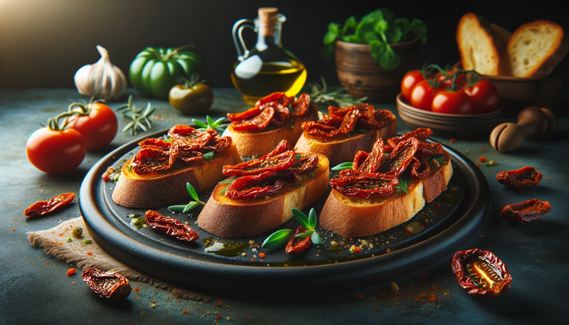 Przepis na Bruschettę z Suszonymi Pomidorami
