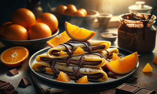 Naleśniki z czekoladą i pomarańczą