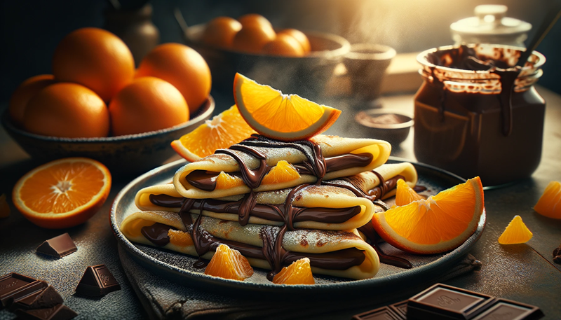 Przepis na Naleśniki z czekoladą i pomarańczą