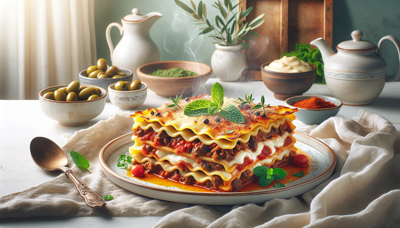 Przepis na Lasagne-z-mięsem-jagnięcym-i-miętą