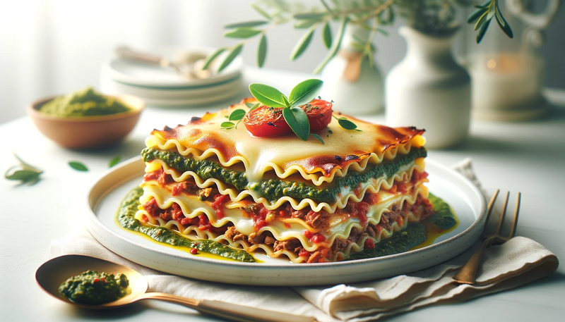 Lasagne z pesto