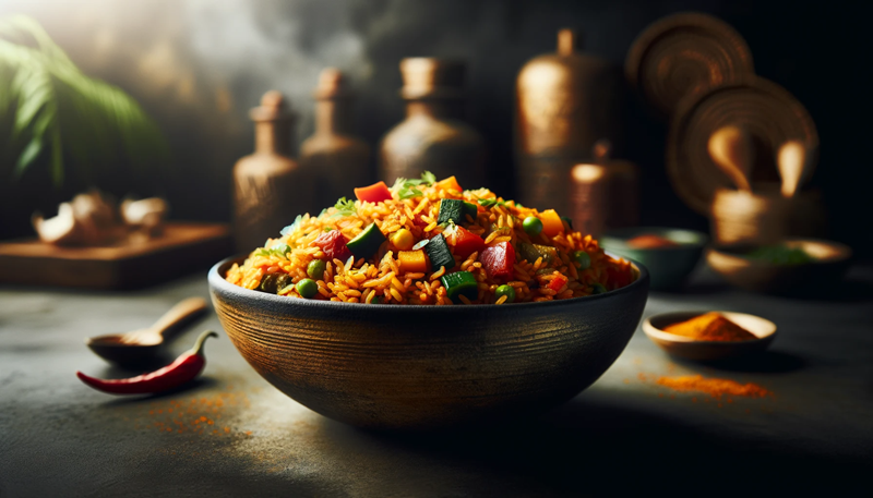 Przepis na Jollof Rice - danie z ryżu warzyw i przypraw