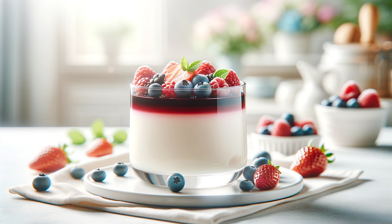 Panna Cotta z Owocami Leśnymi