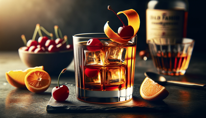 Przepis na drinka Old Fashioned z czereśniami