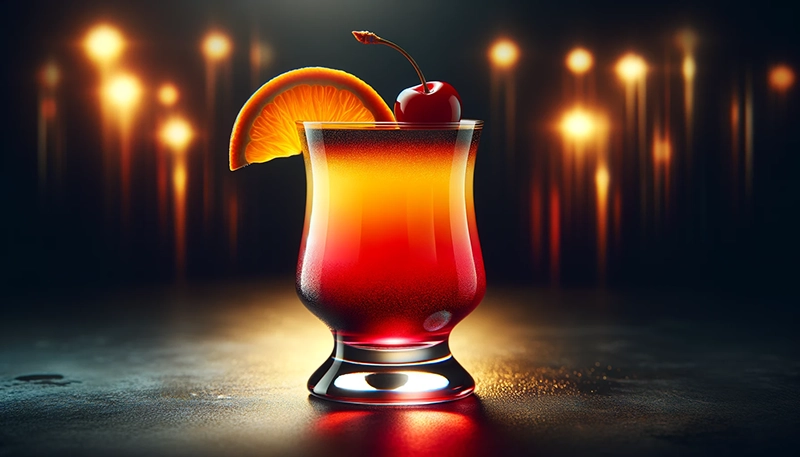 Przepis na drinka Cherry Tequila Sunrise – Tequila Sunrise z czereśniami.