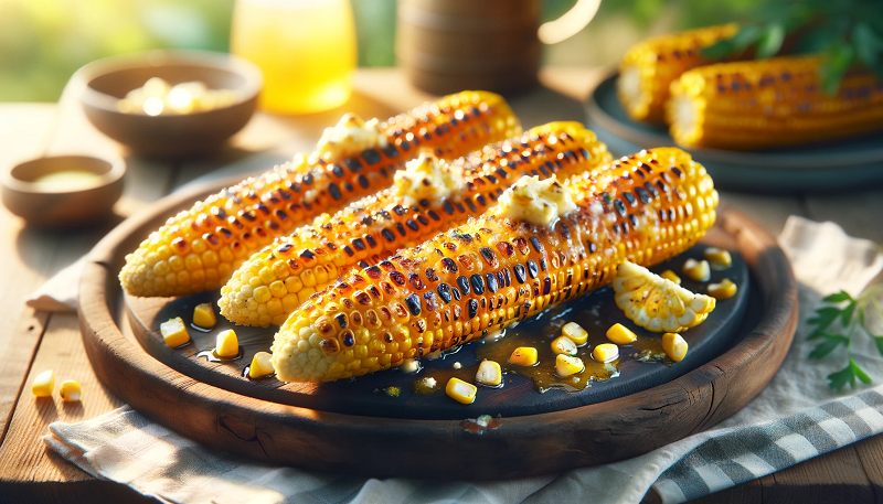 Przepis na Grillowaną kukurydzę z masłem czosnkowym