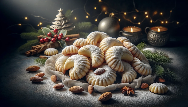 Przepis na Kourabiedes greckie maślane ciasteczka bożonarodzeniowe
