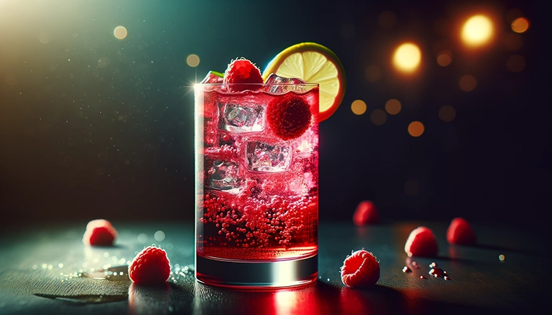 Przepis na drinka Raspberry Tom Collins – Tom Collins z malinami.