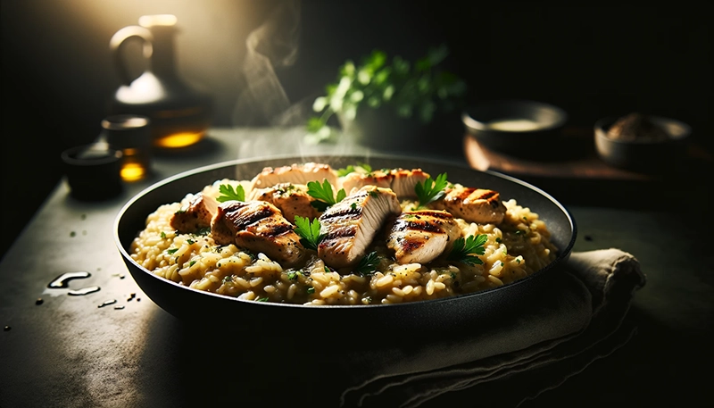 Risotto z kurczakiem i pietruszką