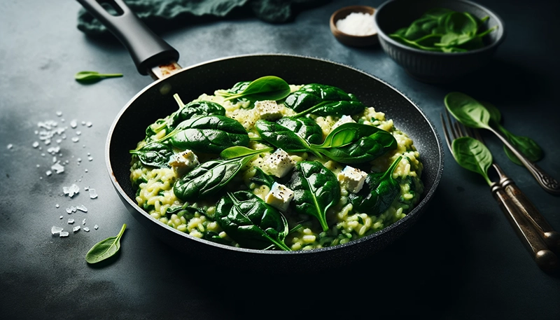 Risotto ze szpinakiem i ricottą