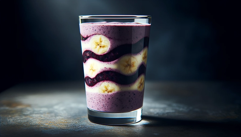 Smoothie z jagód i bananów