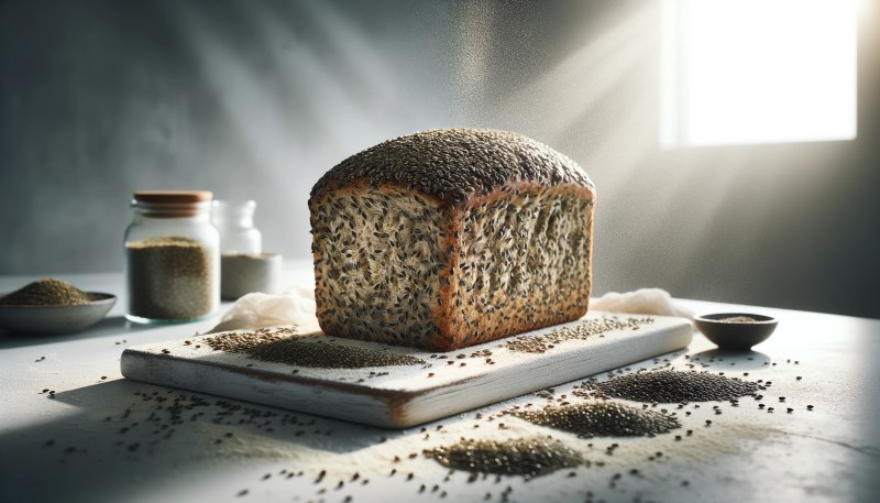 Przepis na Chleb z mąki konopnej i czarnuszki