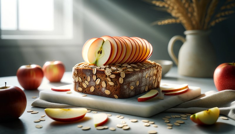 Przepis na Chleb z mąki owsianej bezglutenowej z jabłkami