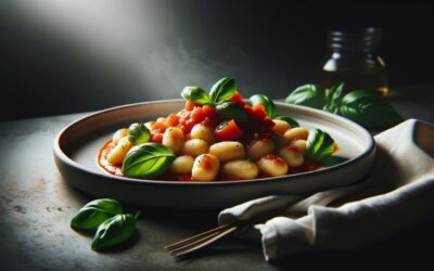 Gnocchi z sosem pomidorowym i bazylią