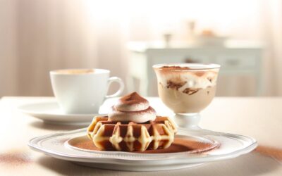 Gofry z kremem tiramisu