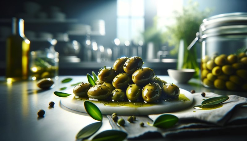 Marynowane oliwki z ziołami