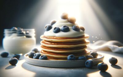 Pancakes z jogurtem i jagodami