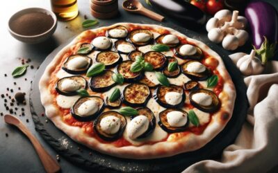 Pizza z bakłażanem i mozzarellą di bufala