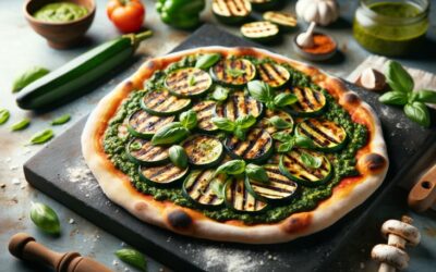 Pizza z grillowaną cukinią i pesto z bazylii