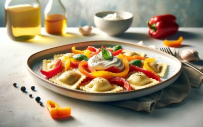 Ravioli z papryką i mascarpone