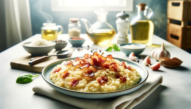 Risotto z boczkiem