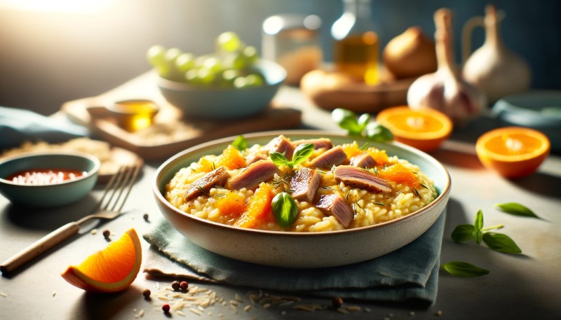 Risotto z kaczką i pomarańczą