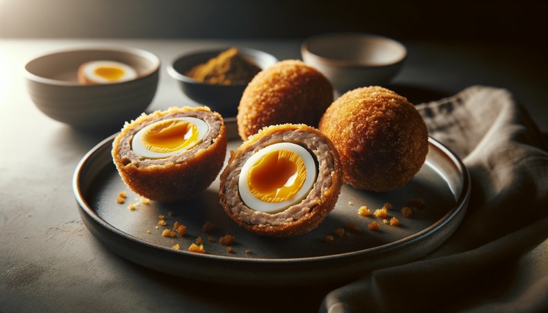 Przepis na Scotch Eggs - jajka na twardo owinięte w mielone mięso