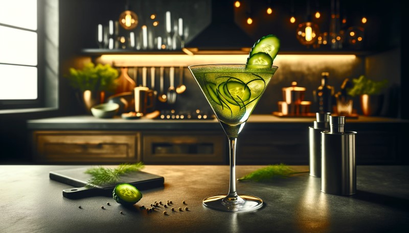 Przepis na drinka Spicy Cucumber Martini