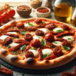 Pizza z suszonymi pomidorami i mozzarellą